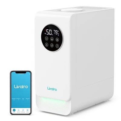 6L Smart Humidifier for Large Room, Warm & Cool Mist with Top Fill Design, Al...