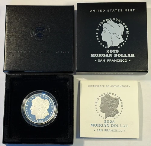2023s Morgan Silver Proof Dollar, Deep Cameo in OGP, w/COA, Free Shipping!