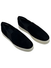 Vince Warren Slip-On Platform Sneaker Black Suede Womens Size 9.5M New 275