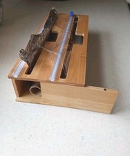 Dispenser Cutter Plastic Wrap foil wax or parchment Organizer 2 in 1 Bamboo