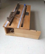 Dispenser Cutter Plastic Wrap foil wax or parchment Organizer 2 in 1 Bamboo 