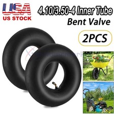 2PCS Heavy Duty 4.10/3.50-4 Inner Tube TR87 Valve for Wheelbarrow, Lawn Mower US