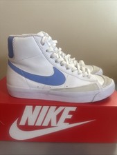 Nike Blazer Mid 77 GS Size 6.5 White Blue Retro Sneakers DA4086-123 W/box