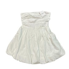 Forever 21 White Bubble Mini Dress Size Small Strapless Y2K Coquette NWT