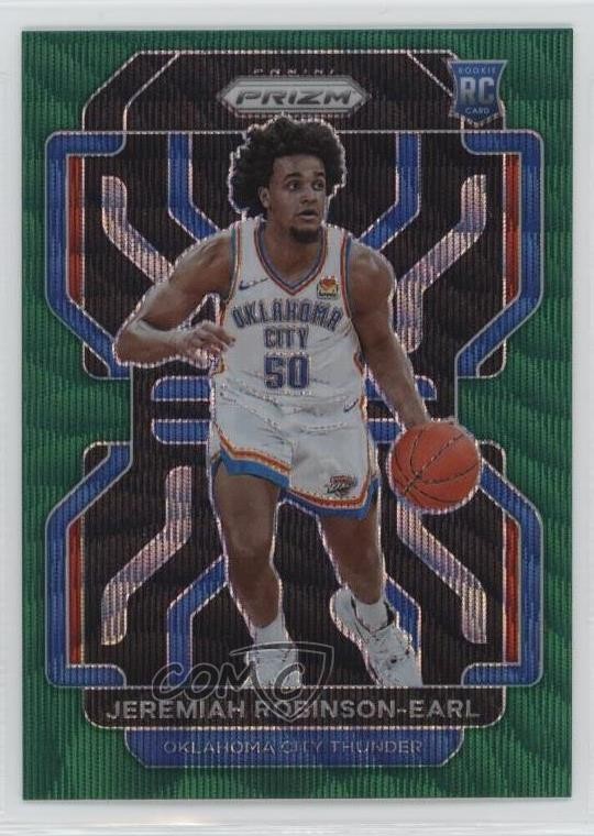 2021-22 Panini Prizm Green Wave Jeremiah Robinson-Earl #319 Rookie RC 10nl