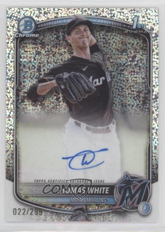 2025 Bowman Chrome Prospect Speckle Refractor 22/299 Thomas White #CPA-TW Auto