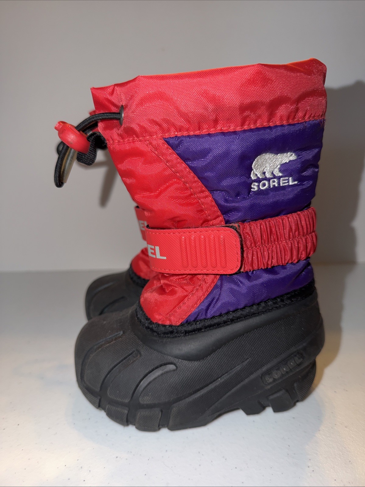Girls Sorel Snow Boots Size 5 Black Purple Pink Toddler