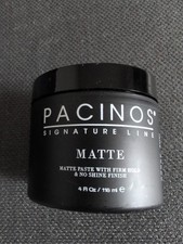 Pacinos Matte Hair Paste, Firm Hold No Shine, 4 oz /118 ml New