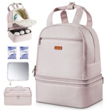 VEVOR Breast Pump Backpack 8 Compartments Breast Feeding Bag with Cooler