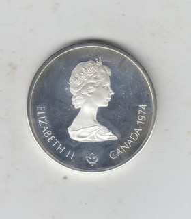 Escaso Canadá Prueba Plata (.925) Templo de Zeus Olimpiada 10 Dólares Sin circular Marcas