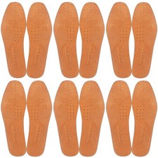 Ultra Thin Leather Insoles - 6 Pairs Durable Absorbent Comfort Fit