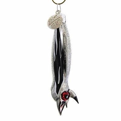 Morawski Black And Silver Mini Bat Tree Ornament Halloween Gem Size
