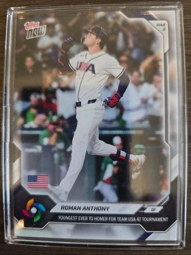 2026 Topps Now Roman Anthony "Youngest Ever to Homer at WBC for Team USA"