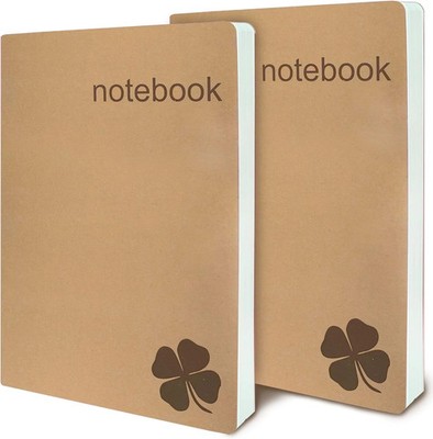 le vent Set of 2 Lined Bound Notebooks A5   Each 200 Lay Flat Pages   grey 
