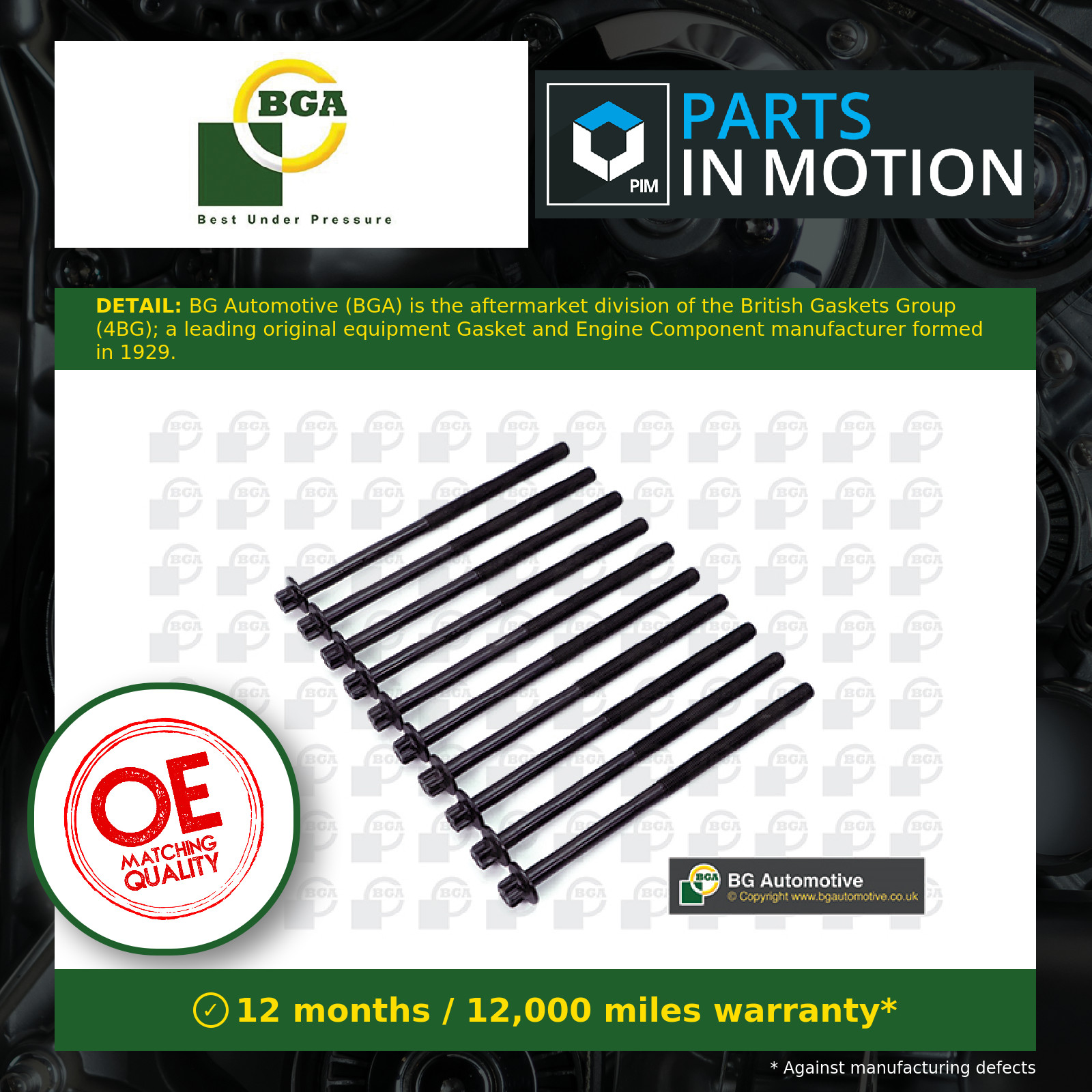 Cylinder Head Bolts fits MERCEDES GLC250 C253, X253 2.2D 15 to 19 OM651.921 Set - Image 23