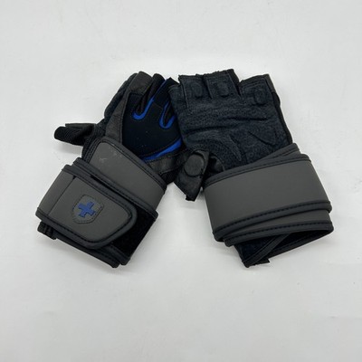 Harbinger Herren Training Grip Glove Fitnesshandschuhe, schwarz/Blau, L