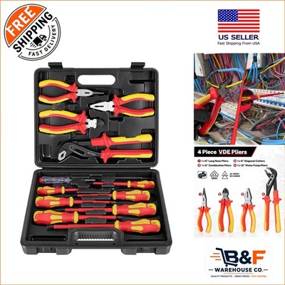 Durable 12-Piece Insulated Screwdriver & Pliers Set for Maximum Comfort & Safety