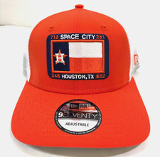 Houston Astros MLB NE 2024 City Connect Space City Trucker Snapback Hat~Orange