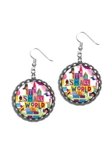 It's A Small World pair of  earrings set of ear rings cool  lite weight
