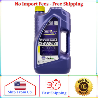 Royal Purple High Performance Motor Oil 0W-20 Premium Synthetic Motor Oil, 5 Qt