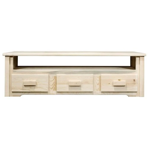 Montana Woodworks Homestead Sitting Chest Entertainment Center - Thumbnail 4