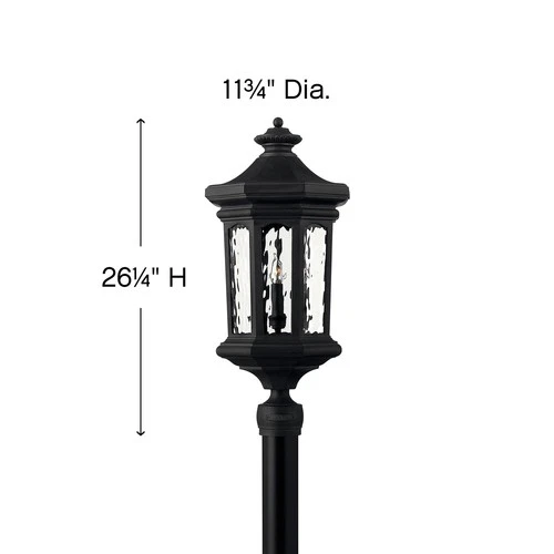 Hinkley Lighting 1601 Raley 120v 4 Light 26.5" Tall Post Light - Bronze - Picture 6 of 6