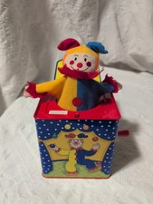 Vtg 1997 Schylling Clown Jack In The Box Wind Pop Up Pop Goes The Weasel