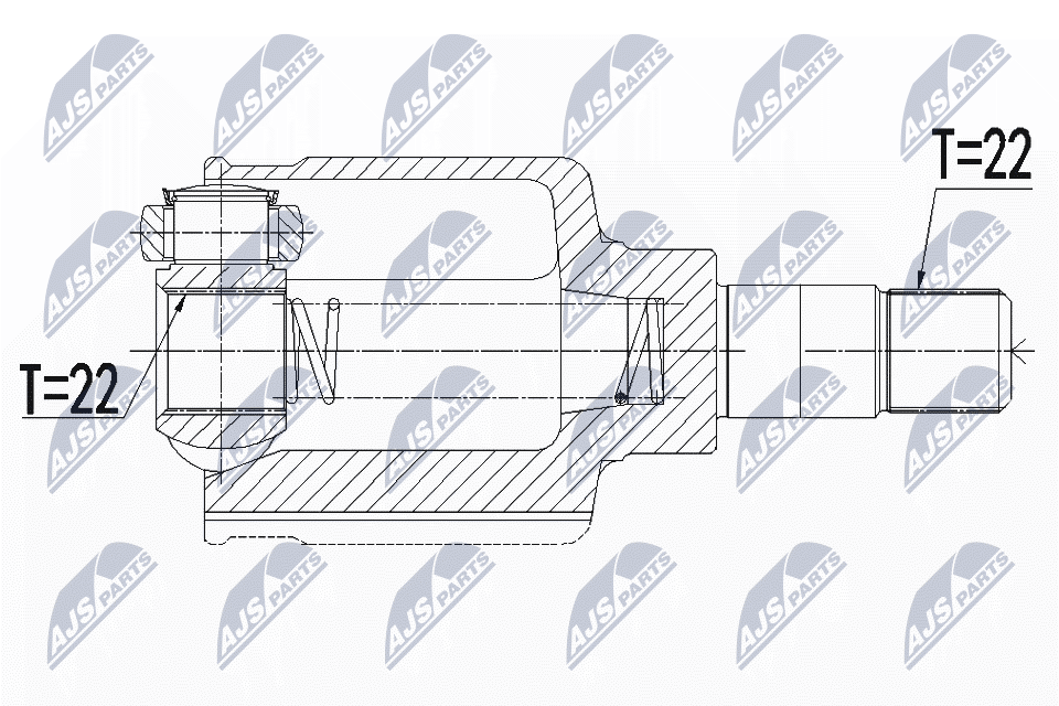 N.T.Y. NPW-CT-070.NTY Joint Kit, drive shaft for CITROËN,PEUGEOT