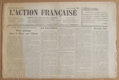 Journal L'Action Française Nr. 273. Donnerstag, 30. September 1926.