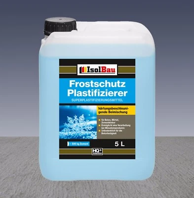 ISOLBAU 5L Beton-Zusatzmittel Frostschutz Plastifizierer Betonverflüssiger Verflüssiger