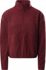 The North Face Womens Tka Glacier Cropped 1/2 Zip Fleece / Red / Rrp £65