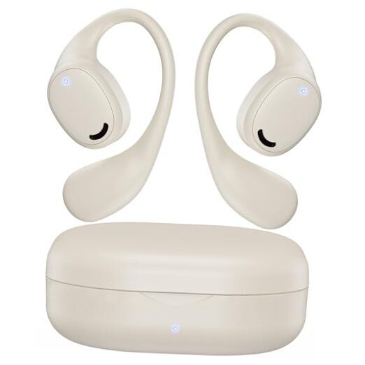 Open Ear Headphones - AirFlow Pro Bluetooth 5.3 Earbud Wireless Light Yellow-image