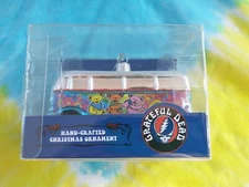 Grateful Dead Dancing Bears Bus Glass Christmas Ornament - FREE SHIPPING