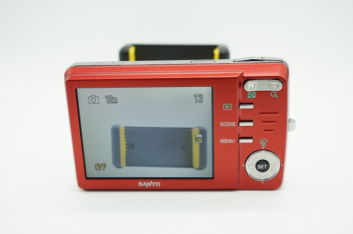 SANYO Xacti DSC-X1200 Red Compact Digital Camera 12.1MP From