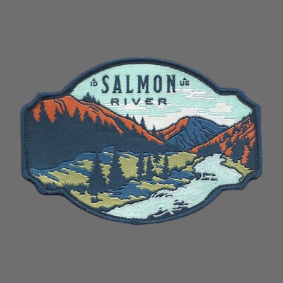 Idaho Patch   ID Salmon River - Travel Patch   Souvenir Patch 3.75'' Iron On Sew