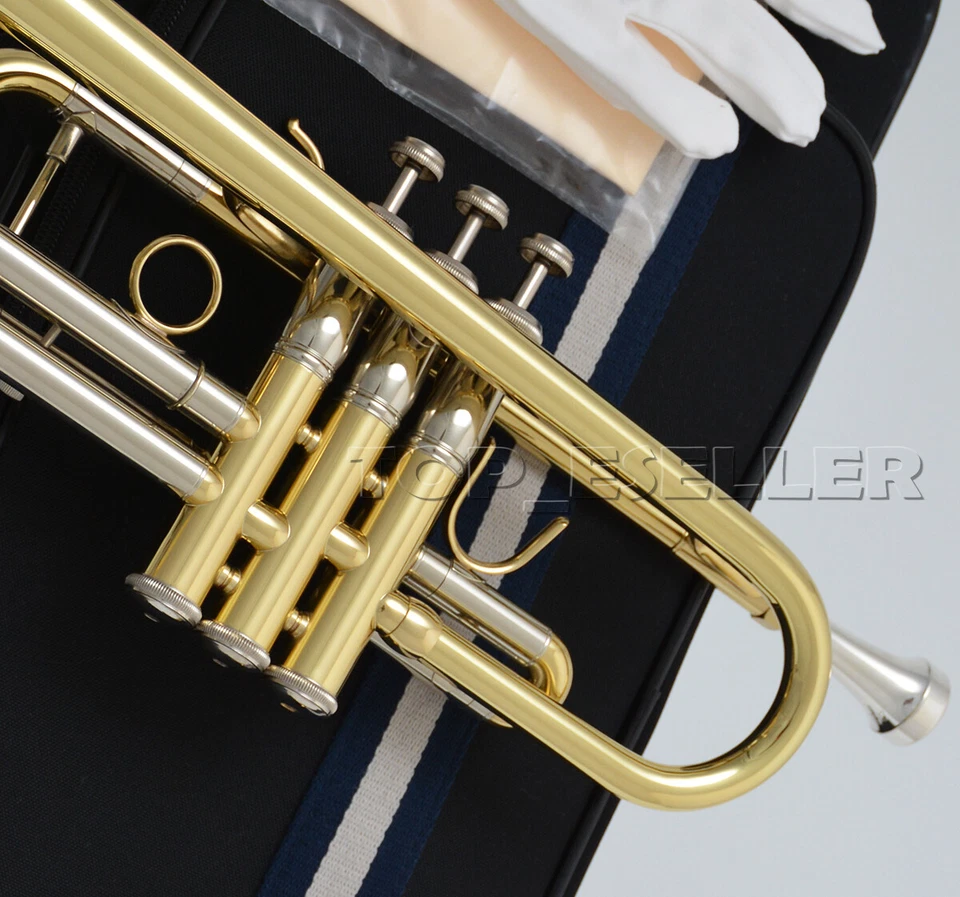 WTR-2000 High Grade C Key Trumpet Brass Lacquered HORN With Case  - Image 4 of 4