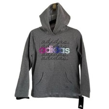 Adidas Girls Logo Hoodie New with Tags Sz XL 16 Athletic Sporty Casual Comfort