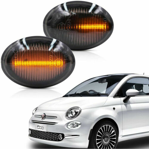 Pair Dynamic LED Side Marker Blinker Signal Light For Fiat 500 500e 500c Abarth - Picture 1 of 5