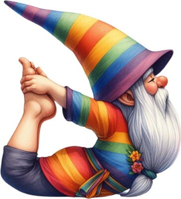 Gnome Gonk Yoga Bunte Wandkunst Schlafzimmer Kinderzimmer Dekor Auto Vinyl Aufkleber Aufkleber