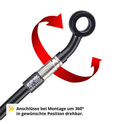 Stahlflex Bremsleitung Für Kawasaki ZX-10R Ninja Vorne (04-05) ZXT00C Alternativ