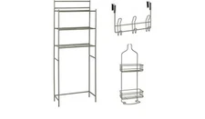 Glacier Bay 3-Piece Bath-in-a-Box Bath Storage Suite in Satin Nickel