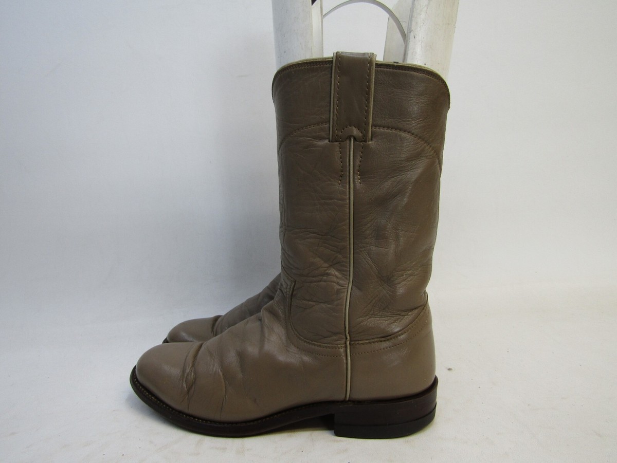 Justin Roper Boots Sz 6.5 VTG WOMENS JUSTIN WESTERN ROPER IVORY BOOTS SIZE 6.5 B | eBay main image 2