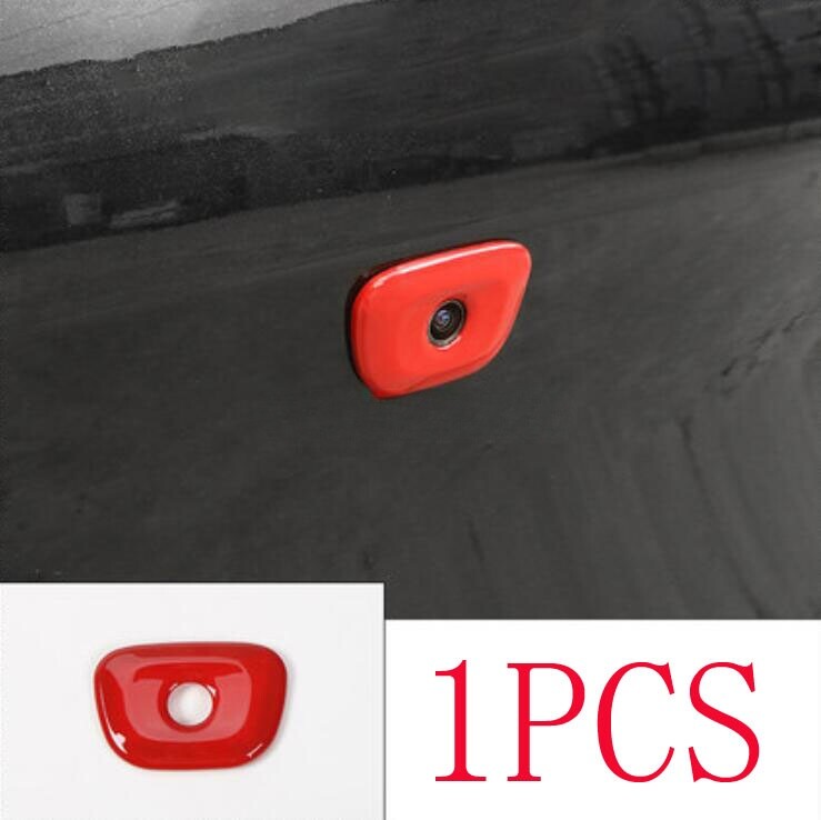 Tail Gate Rear Door Camera Hole Cover Moulding Trim Red For 14-18 Jeep Cherokee