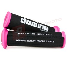 Domino Pink & White XM2 Soft Motorcycle Grips & Grip Covers for Kymco Bikes