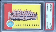 1963 TOPPS #473 NEW YORK METS TEAM PSA 8 NM-MT