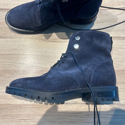 Damenstiefel Winter Wildleder Neu Gr 37 Blau