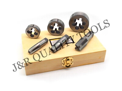 6pc Pipe Tap and Die 1/4'' X 18, 3/8'' X 18, 1/2'' X 14, NPT Engine repair Tool set