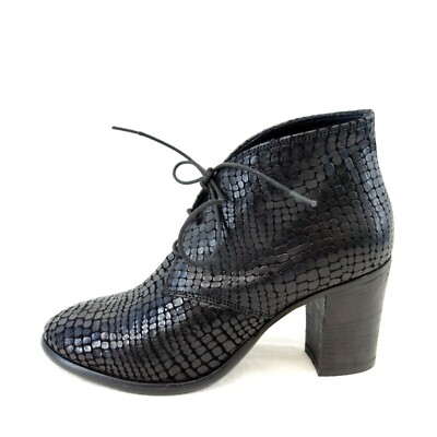 Ankle Stiefelette Schwarz 36 39 40 Fred De La Bretoniere Damen Loafer Leder Neu