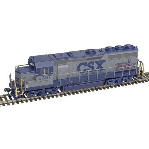 N Atlas 40004721 GP40-2 SILVER CSX “RED BLOCK” Rd# 6487 DCC Ready