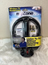 MyZone Wireless TV Headphones Listen To TV Without Disturbing Others New Sealed